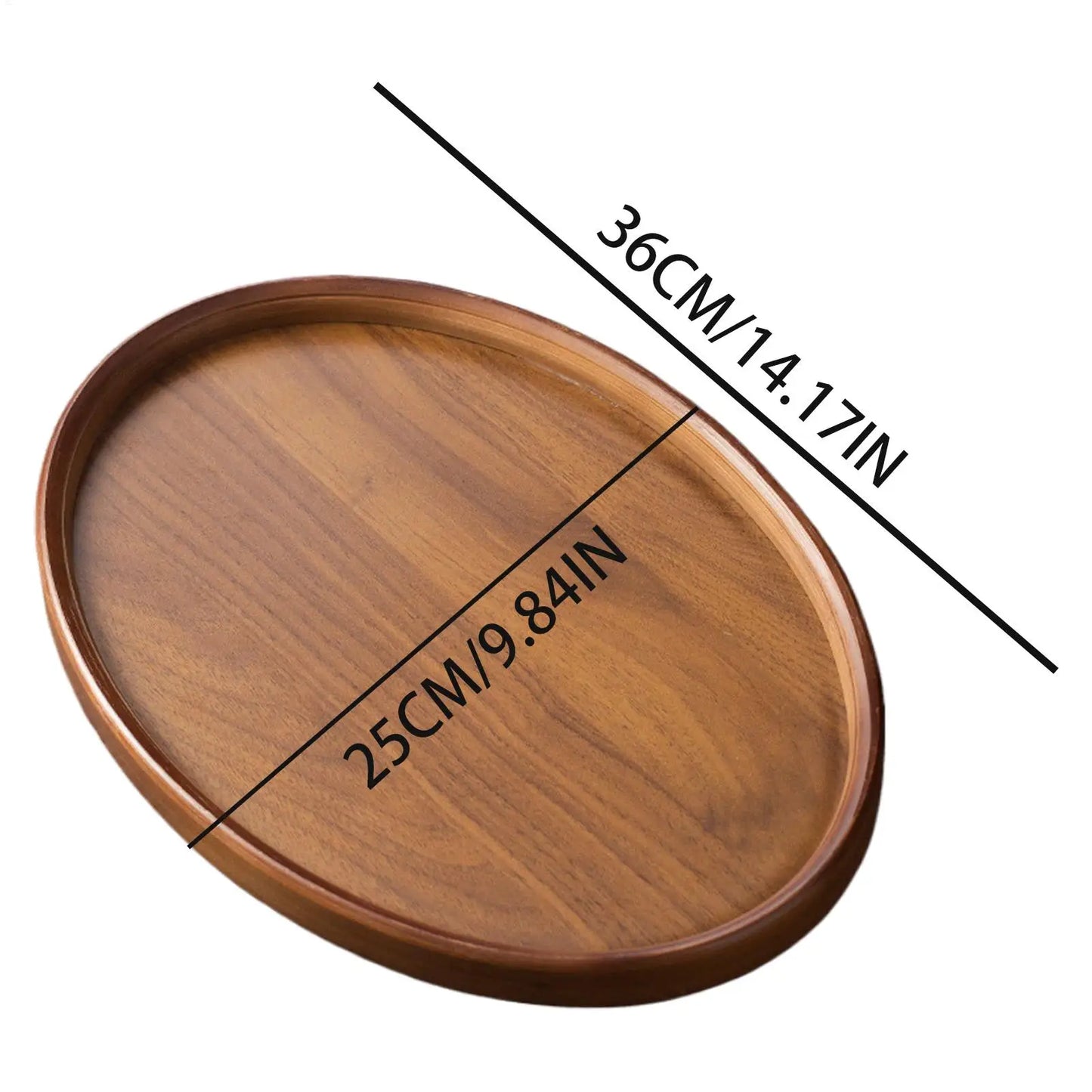 Oval Træ Bakke