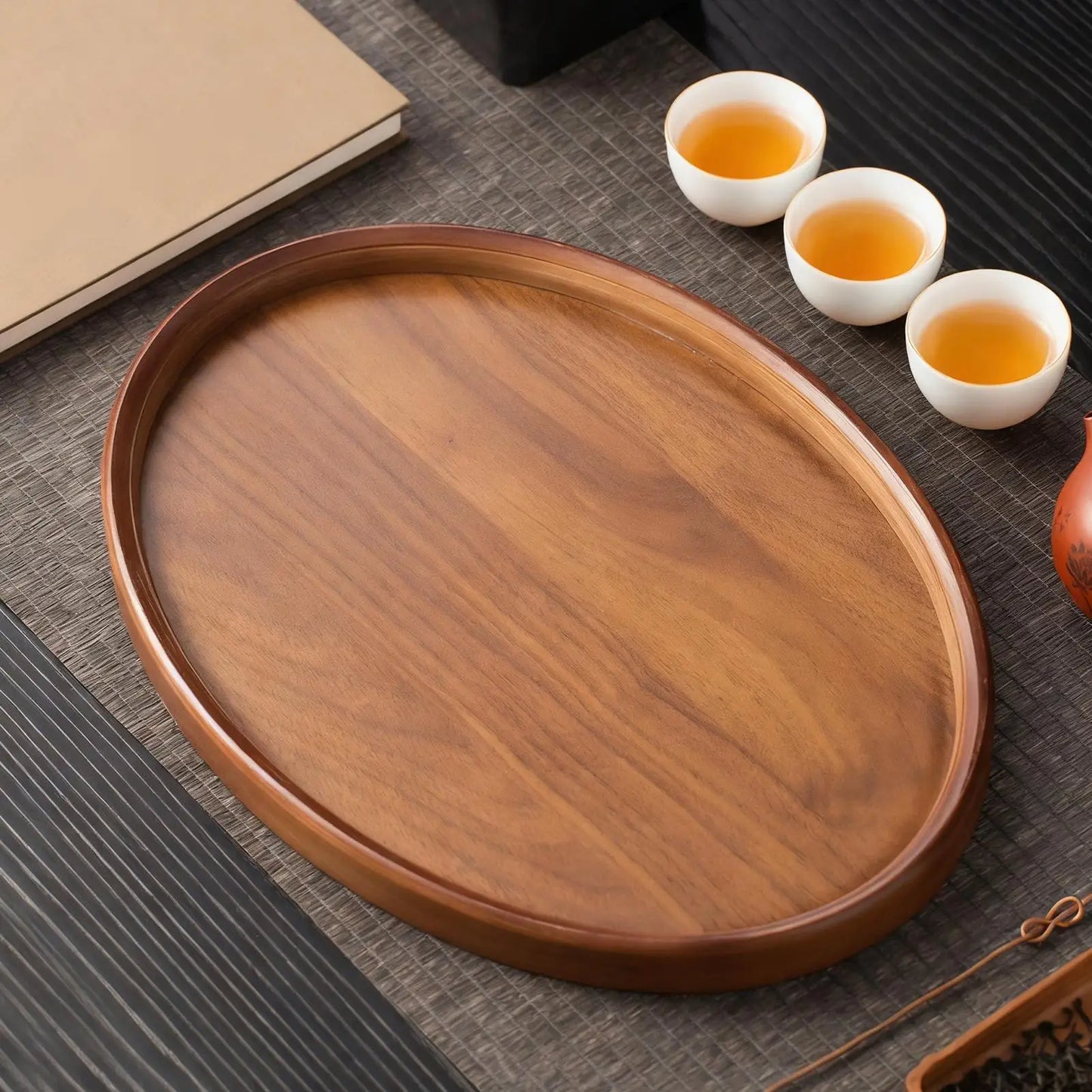 Oval Træ Bakke