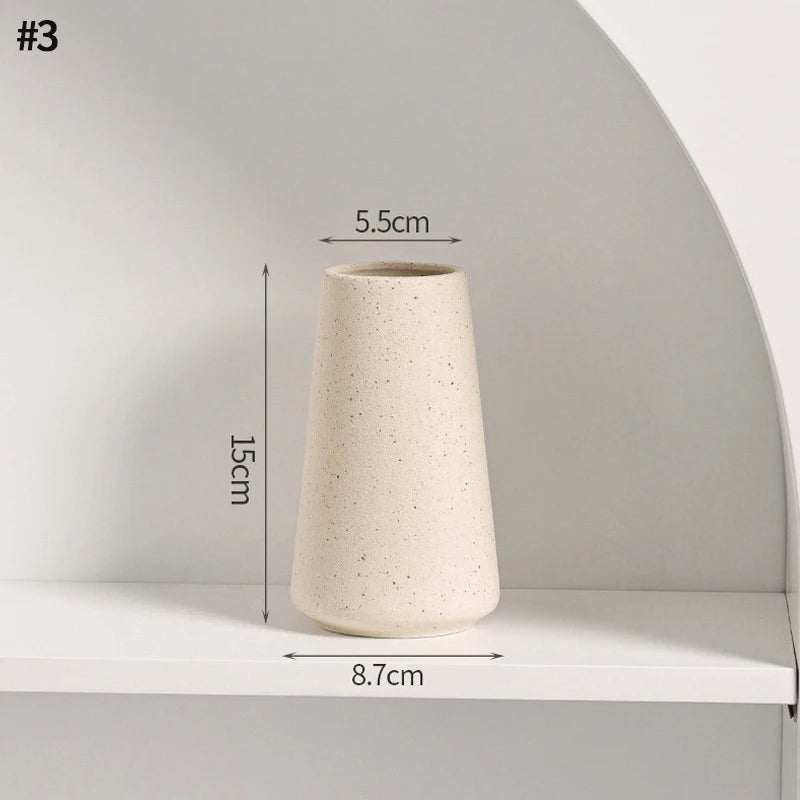 Moderne Keramisk Vase i Hvidt Minimalistisk Design
