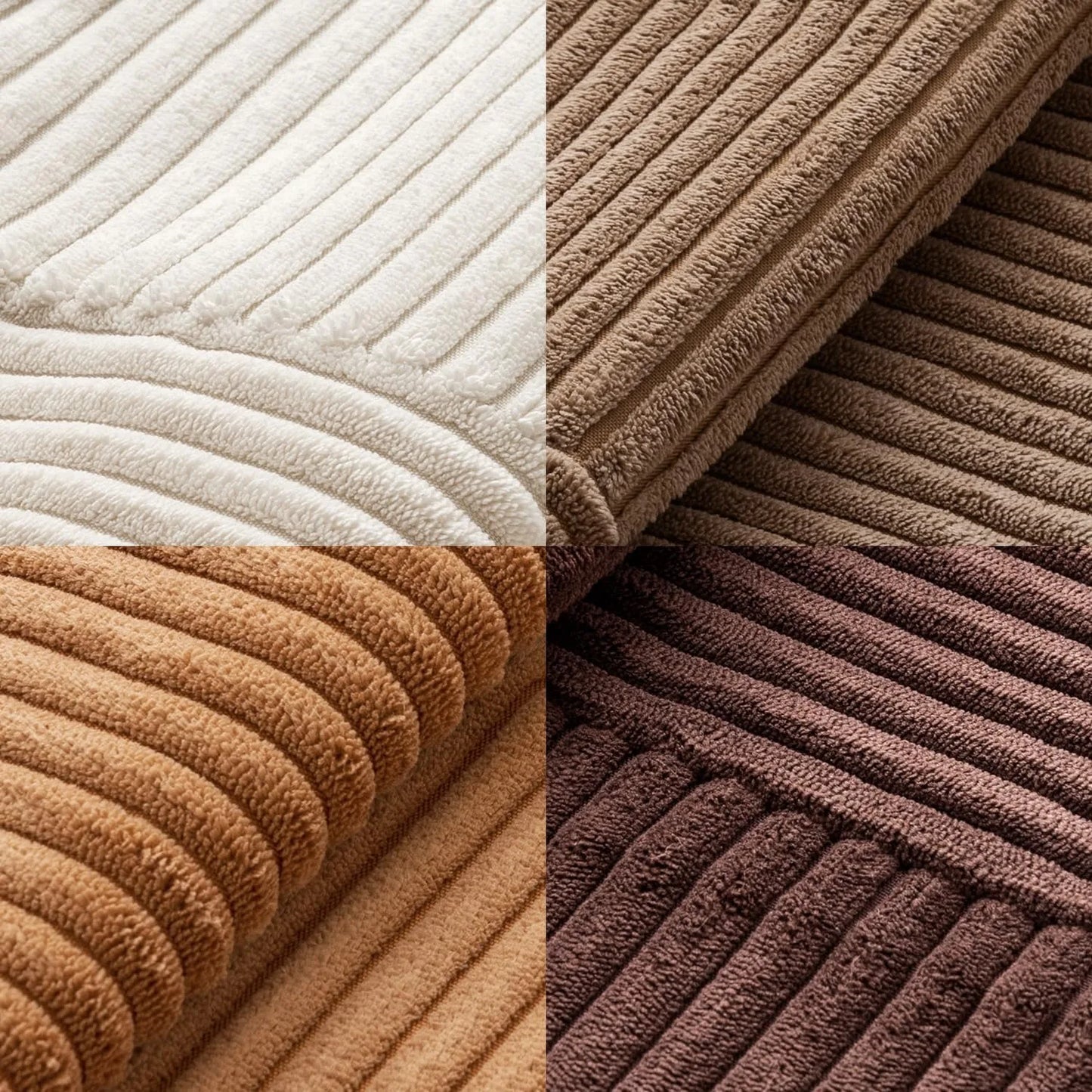 Corduroy Patchwork Pudebetræk– Minimalistisk Boho Stil
