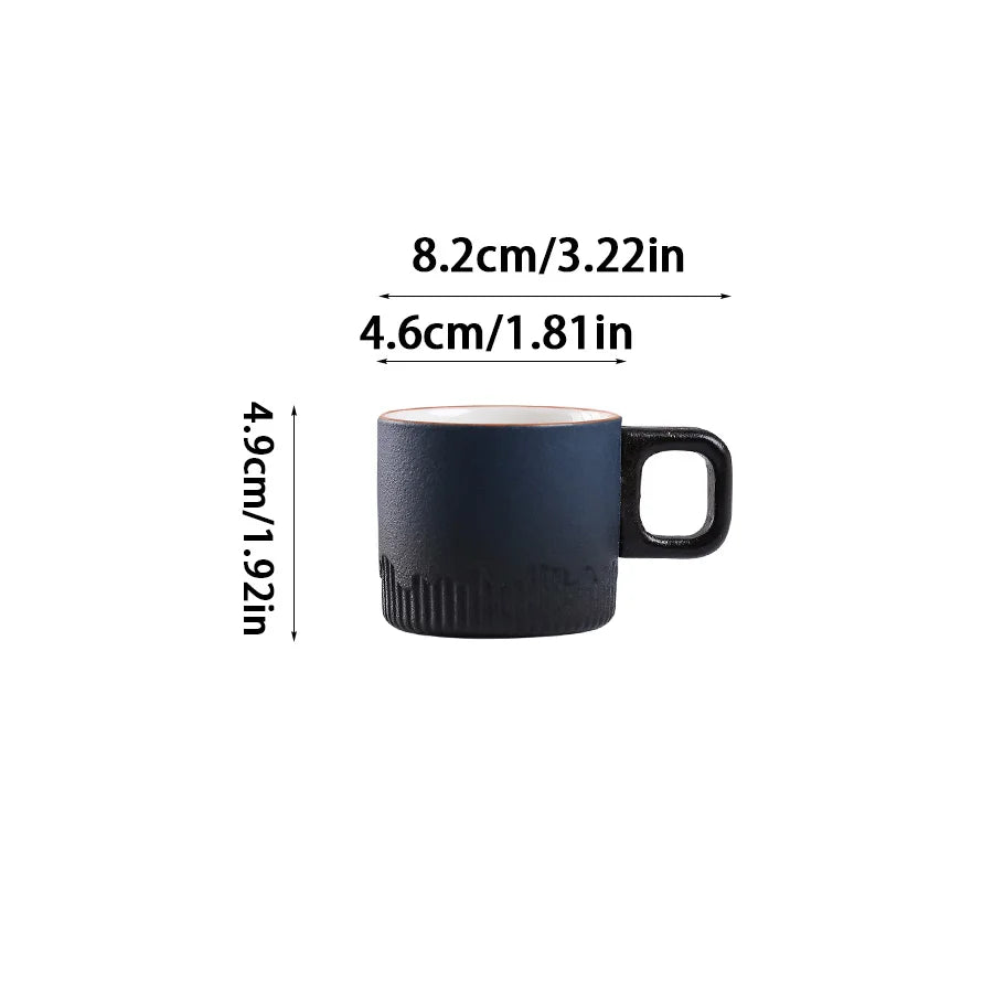 Moderne Keramisk Kaffekop med Firkantet Hank