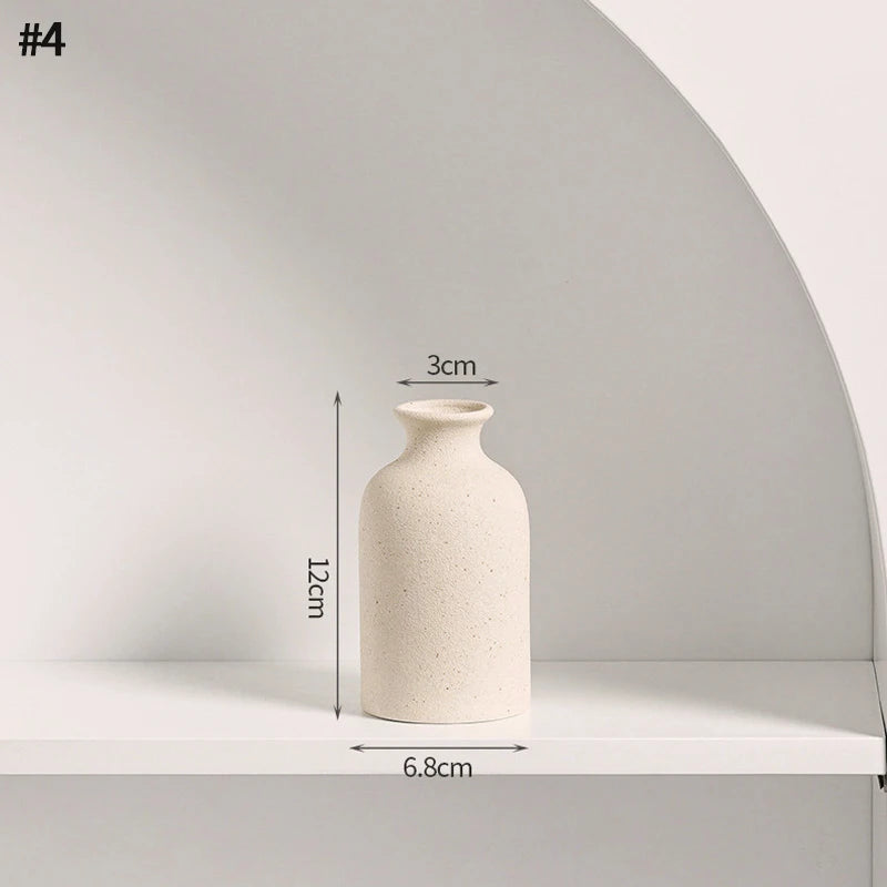 Moderne Keramisk Vase i Hvidt Minimalistisk Design